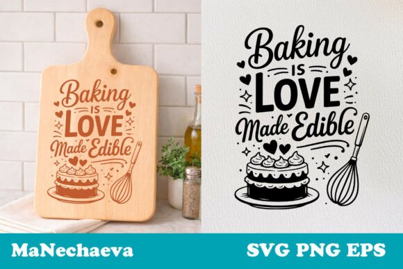 Baking Is Love Made Edible: A Warm and Practical Embroidery Design