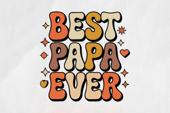 Best Papa Ever SVG Retro Dad Quote Design Review