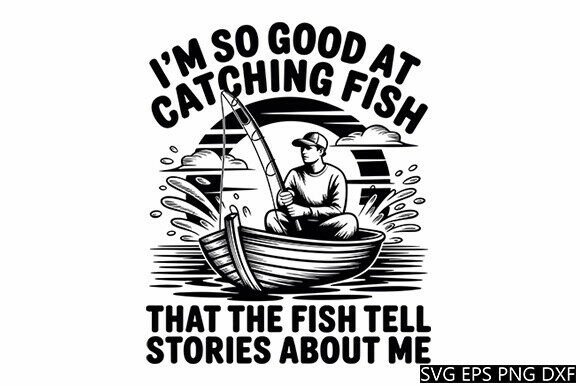 Funny Fishing SVG: A Lighthearted Embroidery Design for Creative Projects