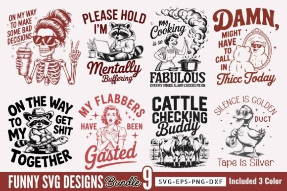 Funny SVG Bundle: A Sarcastic Embroidery Design for the Right Projects