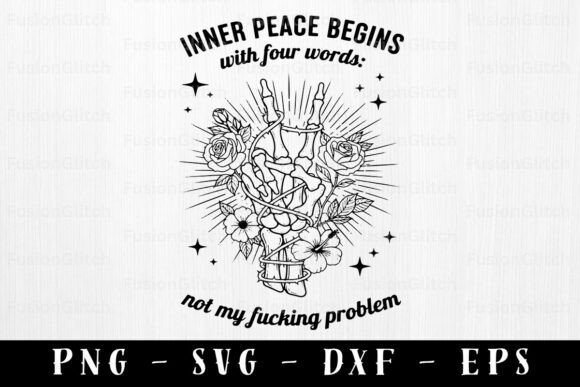 Inner Peace Begins SVG Sarcastic Quote Review