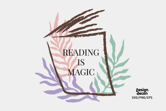 Reading is Magic Book SVG PNG