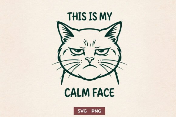 This Is My Calm Face Cat SVG